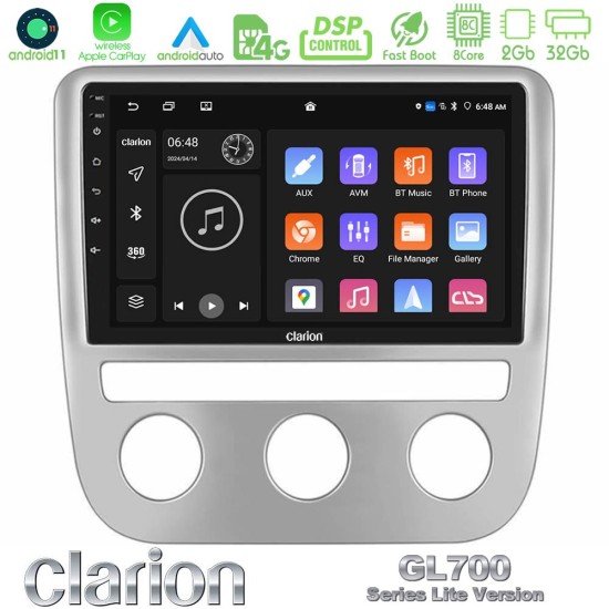 Clarion GL700 Lite Series 8Core Android11 2+32GB VW Scirocco / Eos Navigation Multimedia Tablet 9" Με Carplay & Android Auto Clarion GL700 Lite Series 8Core Android11 2+32GB VW Scirocco / Eos Navigation Multimedia Tablet 9" Με Carplay & Android Auto
