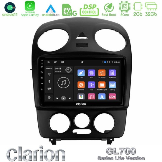 Clarion GL700 Lite Series 8Core Android11 2+32GB VW Beetle Navigation Multimedia Tablet 9" Με Carplay & Android Auto