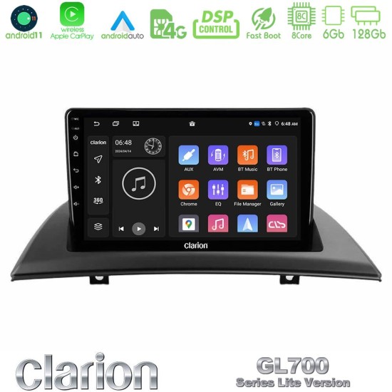 Clarion GL700 Lite Series 8Core Android11 6+128GB BMW E83 Navigation Multimedia Tablet 9" Με Carplay & Android Auto Clarion GL700 Lite Series 8Core Android11 6+128GB BMW E83 Navigation Multimedia Tablet 9" Με Carplay & Android Auto