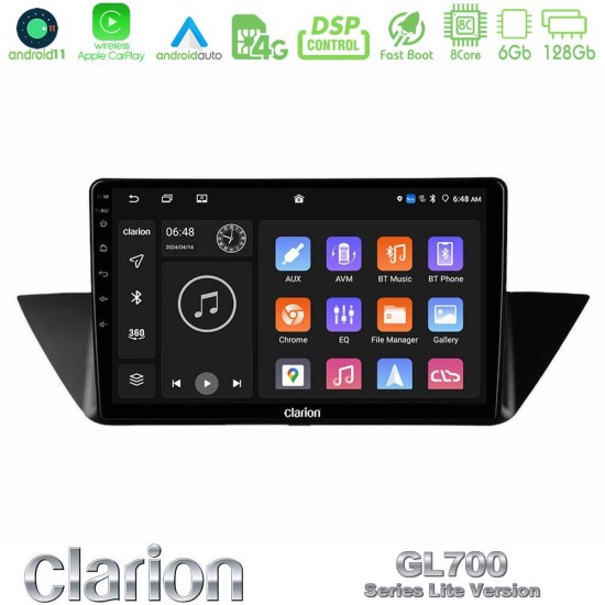 Clarion GL700 Lite Series 8Core Android11 6+128GB BMW Χ1 E84 Navigation Multimedia Tablet 10" Με Carplay & Android Auto Clarion GL700 Lite Series 8Core Android11 6+128GB BMW Χ1 E84 Navigation Multimedia Tablet 10" Με Carplay & Android Auto