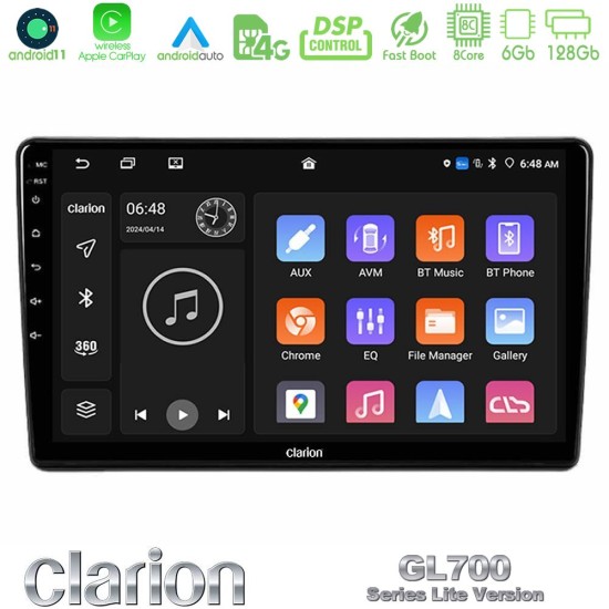 Clarion GL700 Lite Series 8Core Android11 6+128GB Peugeot Partner / Citroen Berlingo 2008-2018 Navigation Multimedia Tablet 9" Με Carplay & Android Auto Clarion GL700 Lite Series 8Core Android11 6+128GB Peugeot Partner / Citroen Berlingo 2008-2018 Navigation Multimedia Tablet 9" Με Carplay & Android Auto