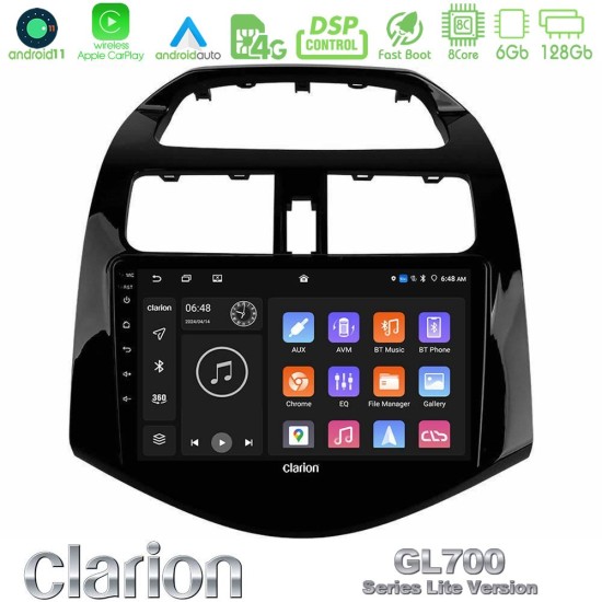 Clarion GL700 Lite Series 8Core Android11 6+128GB Chevrolet Spark 2009-2015 Navigation Multimedia Tablet 9" Με Carplay & Android Auto Clarion GL700 Lite Series 8Core Android11 6+128GB Chevrolet Spark 2009-2015 Navigation Multimedia Tablet 9" Με Carplay & Android Auto