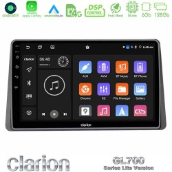 Clarion GL700 Lite Series 8Core Android11 6+128GB Dacia Duster 2019-> Navigation Multimedia Tablet 10" Με Carplay & Android Auto