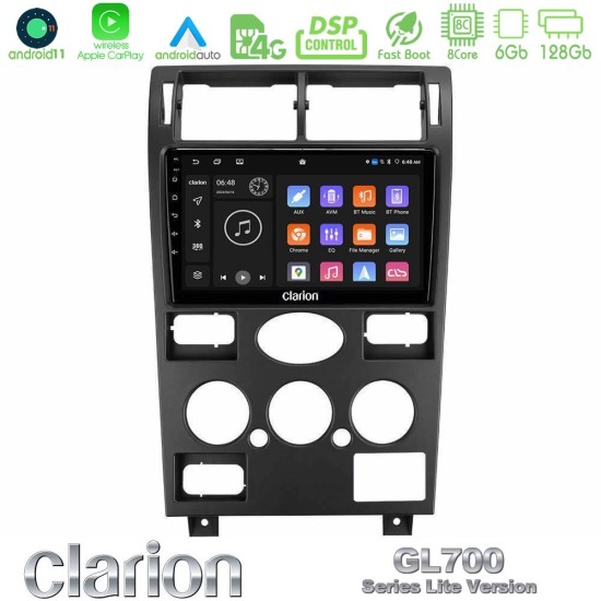 Clarion GL700 Lite Series 8Core Android11 6+128GB Ford Mondeo 2001-2004 Navigation Multimedia Tablet 9" Με Carplay & Android Auto