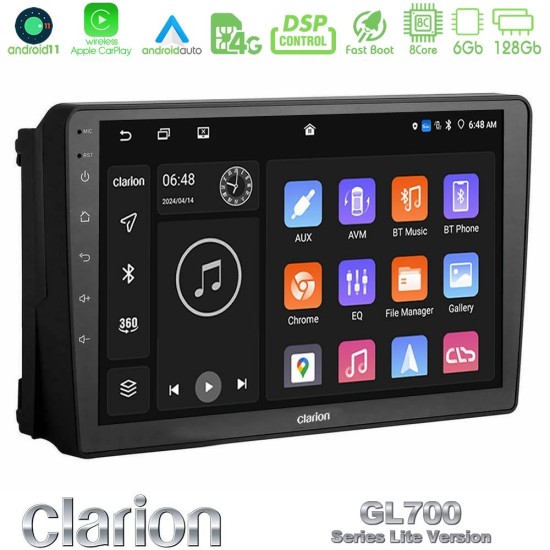 Clarion GL700 Lite Series 8Core Android11 6+128GB Ford 2007-> Navigation Multimedia Tablet 9" Με Carplay & Android Auto