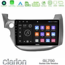Clarion GL700 Lite Series 8Core Android11 6+128GB Honda Jazz 2009-2013 Navigation Multimedia Tablet 10" Με Carplay & Android Auto