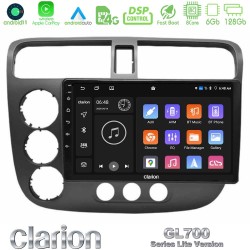 Clarion GL700 Lite Series 8Core Android11 6+128GB Honda Civic 2001-2005 Navigation Multimedia Tablet 9" Με Carplay & Android Auto