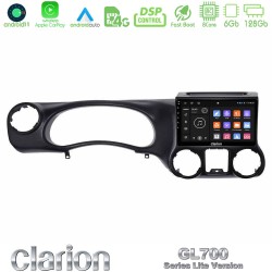 Clarion GL700 Lite Series 8Core Android11 6+128GB Jeep Wrangler 2011-2014 Navigation Multimedia Tablet 10" Με Carplay & Android Auto