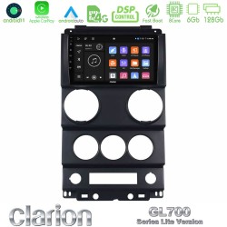 Clarion GL700 Lite Series 8Core Android11 6+128GB Jeep Wrangler 2008-2010 Navigation Multimedia Tablet 9" Με Carplay & Android Auto