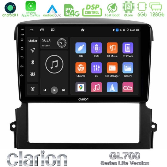 Clarion GL700 Lite Series 8Core Android11 6+128GB Kia Sorento Navigation Multimedia Tablet 9" Με Carplay & Android Auto
