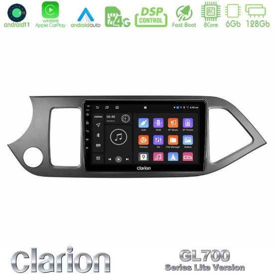 Clarion GL700 Lite Series 8Core Android11 6+128GB Kia Picanto Navigation Multimedia Tablet 9" Με Carplay & Android Auto Clarion GL700 Lite Series 8Core Android11 6+128GB Kia Picanto Navigation Multimedia Tablet 9" Με Carplay & Android Auto