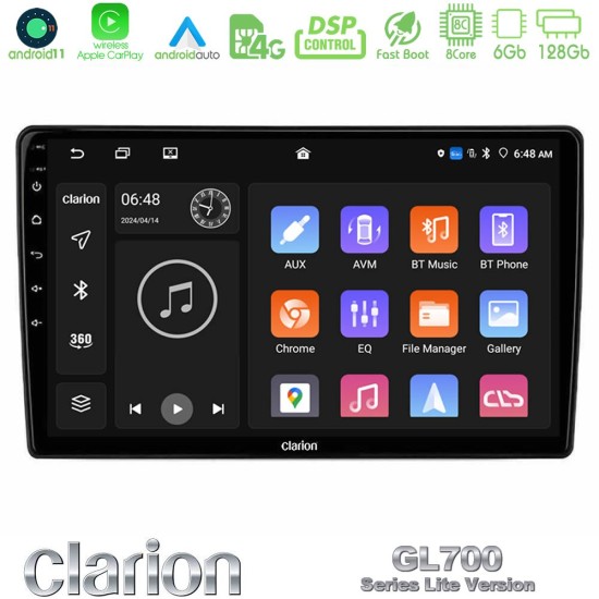 Clarion GL700 Lite Series Kia Ceed 2007-2009 8Core Android11 6+128GB Navigation Multimedia Tablet 9" Με Carplay & Android Auto Με Carplay & Android Auto