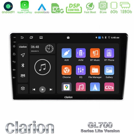 Clarion GL700 Lite Series Kia Sportage 2005-2008 8Core Android11 6+128GB Navigation Multimedia Tablet 9" Με Carplay & Android Auto Με Carplay & Android Auto