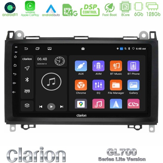Clarion GL700 Lite Series 8Core Android11 6+128GB Mercedes A/B/Vito/Sprinter Class Navigation Multimedia Tablet 9" Με Carplay & Android Auto Clarion GL700 Lite Series 8Core Android11 6+128GB Mercedes A/B/Vito/Sprinter Class Navigation Multimedia Tablet 9" Με Carplay & Android Auto