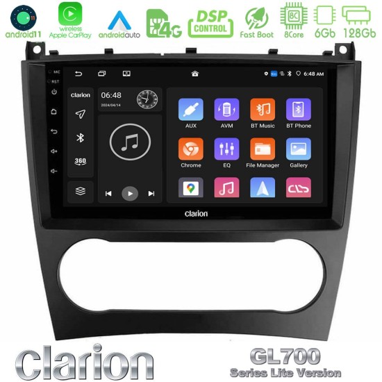 Clarion GL700 Lite Series 8Core Android11 6+128GB Mercedes W203 Facelift Navigation Multimedia Tablet 9" Με Carplay & Android Auto Clarion GL700 Lite Series 8Core Android11 6+128GB Mercedes W203 Facelift Navigation Multimedia Tablet 9" Με Carplay & Android Auto