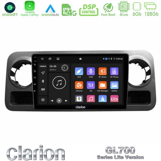 Clarion GL700 Lite Series 8Core Android11 6+128GB Mercedes Sprinter W907 Navigation Multimedia Tablet 10" Με Carplay & Android Auto Clarion GL700 Lite Series 8Core Android11 6+128GB Mercedes Sprinter W907 Navigation Multimedia Tablet 10" Με Carplay & Android Auto