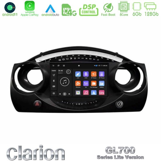 Clarion GL700 Lite Series 8Core Android11 6+128GB Mini Cooper R50 Navigation Multimedia Tablet 9" Με Carplay & Android Auto