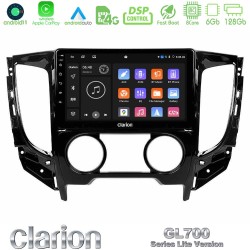 Clarion GL700 Lite Series 8Core Android11 6+128GB Mitsubishi L200 2016-> & Fiat Fullback (Manual A/C) Navigation Multimedia Tablet 9" Με Carplay & Android Auto
