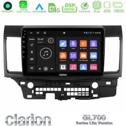 Clarion GL700 Lite Series 8Core Android11 6+128GB Mitsubishi Lancer 2008 – 2015 Navigation Multimedia Tablet 10" Με Carplay & Android Auto
