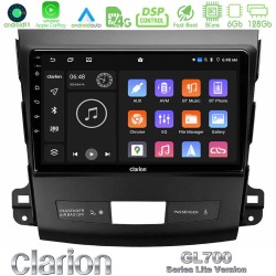 Clarion GL700 Lite Series 8Core Android11 6+128GB Mitsubishi Outlander/Citroen C-Crosser/Peugeot 4007 Navigation Multimedia Tablet 9" Με Carplay & Android Auto