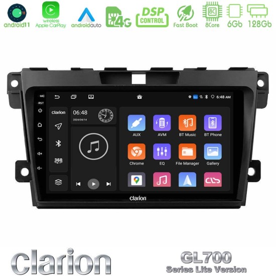Clarion GL700 Lite Series 8Core Android11 6+128GB Mazda CX-7 2007-2011 Navigation Multimedia Tablet 9" Με Carplay & Android Auto Clarion GL700 Lite Series 8Core Android11 6+128GB Mazda CX-7 2007-2011 Navigation Multimedia Tablet 9" Με Carplay & Android Auto
