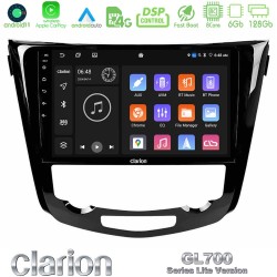 Clarion GL700 Lite Series 8Core Android11 6+128GB Nissan Qashqai J11 (AUTO A/C) Navigation Multimedia Tablet 10" Με Carplay & Android Auto