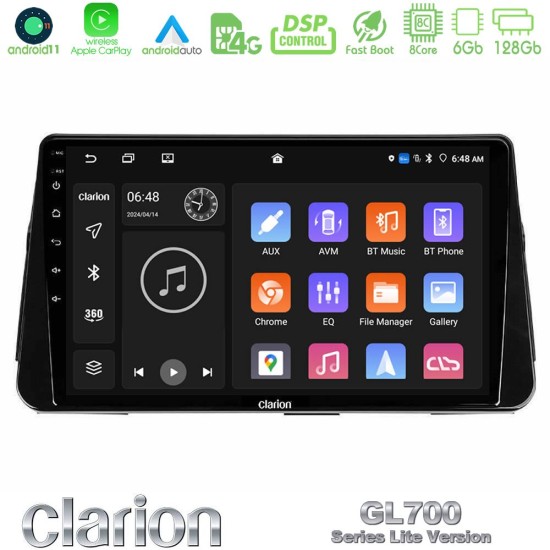 Clarion GL700 Lite Series 8Core Android11 6+128GB Nissan Micra K14 Navigation Multimedia Tablet 9" Με Carplay & Android Auto Clarion GL700 Lite Series 8Core Android11 6+128GB Nissan Micra K14 Navigation Multimedia Tablet 9" Με Carplay & Android Auto