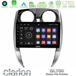 Clarion GL700 Lite Series 8Core Android11 6+128GB Nissan Note 2013-2018 Navigation Multimedia Tablet 10" Με Carplay & Android Auto