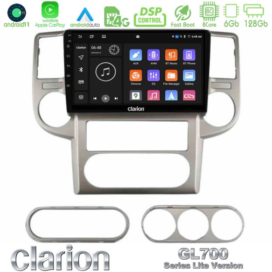 Clarion GL700 Lite Series 8Core Android11 6+128GB Nissan X-Trail 2003-2007 Navigation Multimedia Tablet 10" Με Carplay & Android Auto