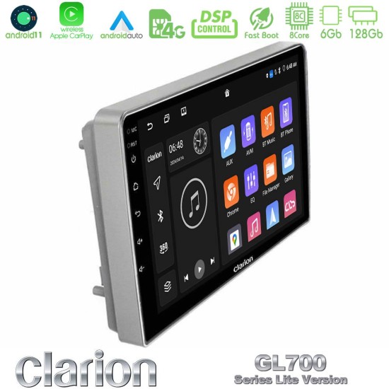 Clarion GL700 Lite Series 8Core Android11 6+128GB Opel Astra/Corsa/Antara/Zafira Navigation Multimedia Tablet 9" Με Carplay & Android Auto