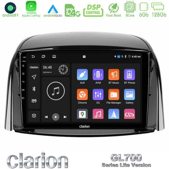 Clarion GL700 Lite Series 8Core Android11 6+128GB Renault Koleos 2007-2015 Navigation Multimedia Tablet 9" Με Carplay & Android Auto Clarion GL700 Lite Series 8Core Android11 6+128GB Renault Koleos 2007-2015 Navigation Multimedia Tablet 9" Με Carplay & Android Auto