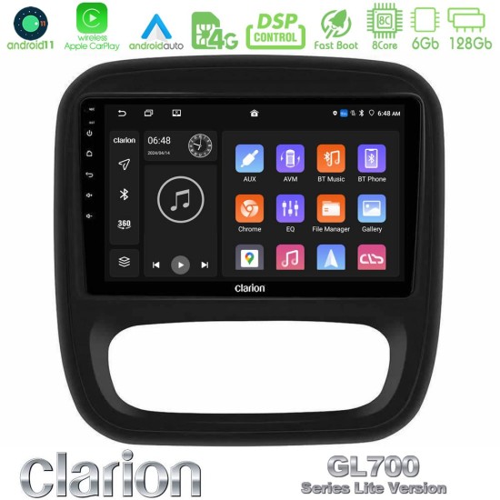 Clarion GL700 Lite Series 8Core Android11 6+128GB Renault/Nissan/Opel/Fiat Navigation Multimedia Tablet 9" Με Carplay & Android Auto Clarion GL700 Lite Series 8Core Android11 6+128GB Renault/Nissan/Opel/Fiat Navigation Multimedia Tablet 9" Με Carplay & Android Auto