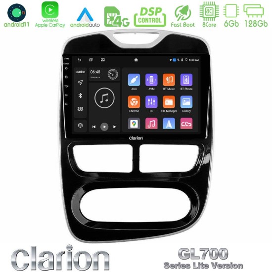 Clarion GL700 Lite Series 8Core Android11 6+128GB Renault Clio 2012-2016 Navigation Multimedia Tablet 9" Με Carplay & Android Auto Clarion GL700 Lite Series 8Core Android11 6+128GB Renault Clio 2012-2016 Navigation Multimedia Tablet 9" Με Carplay & Android Auto