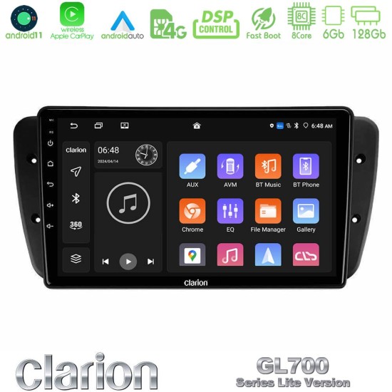 Clarion GL700 Lite Series 8Core Android11 6+128GB Seat Ibiza 2008-2012 Navigation Multimedia Tablet 9" Με Carplay & Android Auto