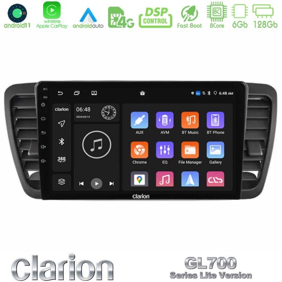 Clarion GL700 Lite Series 8Core Android11 6+128GB Subaru Legacy/Outback 2002-2008 Navigation Multimedia Tablet 9" Με Carplay & Android Auto