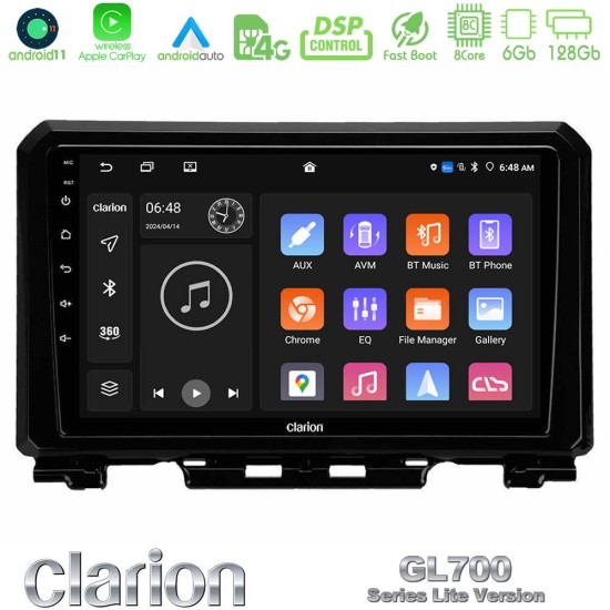 Clarion GL700 Lite Series 8Core Android11 6+128GB Suzuki Jimny 2018-2022 Navigation Multimedia Tablet 9" Με Carplay & Android Auto Clarion GL700 Lite Series 8Core Android11 6+128GB Suzuki Jimny 2018-2022 Navigation Multimedia Tablet 9" Με Carplay & Android Auto
