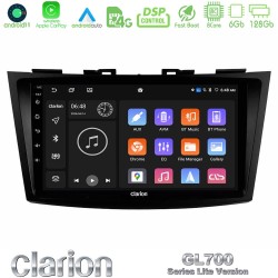 Clarion GL700 Lite Series 8Core Android11 6+128GB Suzuki Swift 2011-2016 Navigation Multimedia Tablet 9" Με Carplay & Android Auto
