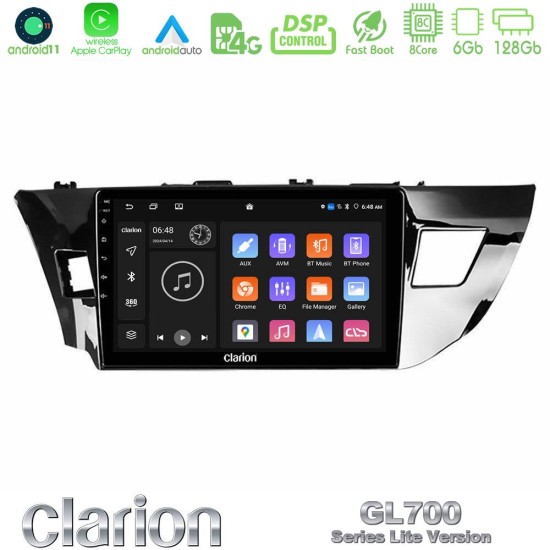 Clarion GL700 Lite Series 8Core Android11 6+128GB Toyota Corolla 2014-2016 Navigation Multimedia Tablet 10" Με Carplay & Android Auto