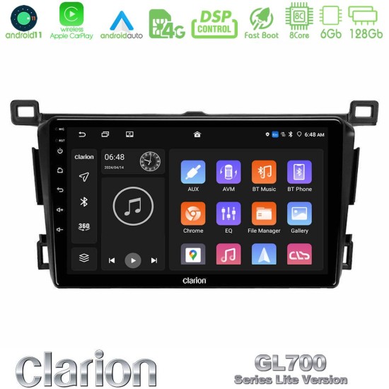 Clarion GL700 Lite Series 8Core Android11 6+128GB Toyota RAV4 2013-2018 Navigation Multimedia Tablet 9" Με Carplay & Android Auto