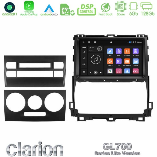 Clarion GL700 Lite Series 8Core Android11 6+128GB Toyota Land Cruiser J120 2002-2009 Navigation Multimedia Tablet 9" Με Carplay & Android Auto Clarion GL700 Lite Series 8Core Android11 6+128GB Toyota Land Cruiser J120 2002-2009 Navigation Multimedia Tablet 9" Με Carplay & Android Auto