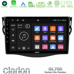 Clarion GL700 Lite Series 8Core Android11 6+128GB Toyota RAV4 Navigation Multimedia Tablet 9" Με Carplay & Android Auto