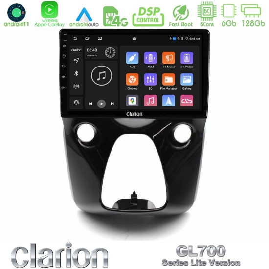 Clarion GL700 Lite Series 8Core Android11 6+128GB Toyota Aygo | Citroen C1 | Peugeot 108 Navigation Multimedia 10" Με Carplay & Android Auto Clarion GL700 Lite Series 8Core Android11 6+128GB Toyota Aygo | Citroen C1 | Peugeot 108 Navigation Multimedia 10" Με Carplay & Android Auto