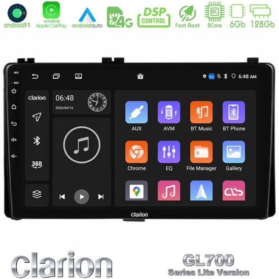 Clarion GL700 Lite Series 8Core Android11 6+128GB Toyota Corolla/Auris 2017-2019 Navigation Multimedia Tablet 9" Με Carplay & Android Auto Clarion GL700 Lite Series 8Core Android11 6+128GB Toyota Corolla/Auris 2017-2019 Navigation Multimedia Tablet 9" Με Carplay & Android Auto