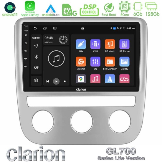 Clarion GL700 Lite Series 8Core Android11 6+128GB VW Scirocco 2008-2014 Navigation Multimedia Tablet 9" Με Carplay & Android Auto Clarion GL700 Lite Series 8Core Android11 6+128GB VW Scirocco 2008-2014 Navigation Multimedia Tablet 9" Με Carplay & Android Auto