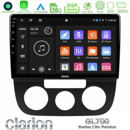 Clarion GL700 Lite Series 8Core Android11 6+128GB VW Jetta Navigation Multimedia Tablet 10" Με Carplay & Android Auto Clarion GL700 Lite Series 8Core Android11 6+128GB VW Jetta Navigation Multimedia Tablet 10" Με Carplay & Android Auto
