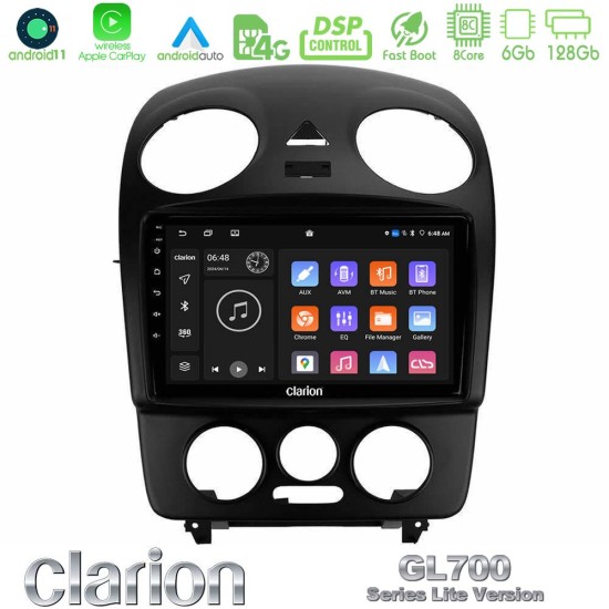 Clarion GL700 Lite Series 8Core Android11 6+128GB VW Beetle Navigation Multimedia Tablet 9" Με Carplay & Android Auto