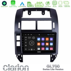 Clarion GL700 Lite Series 8Core Android11 6+128GB VW Polo 2002-2009 Navigation Multimedia Tablet 9" Με Carplay & Android Auto Clarion GL700 Lite Series 8Core Android11 6+128GB VW Polo 2002-2009 Navigation Multimedia Tablet 9" Με Carplay & Android Auto