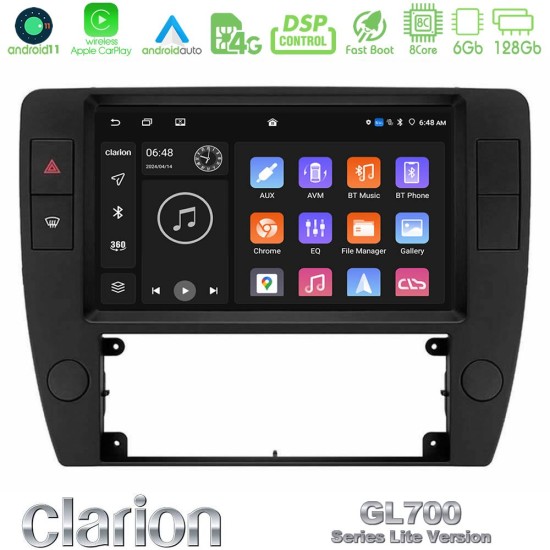 Clarion GL700 Lite Series 8Core Android11 6+128GB VW Passat B5 2001-2005 Navigation Multimedia Tablet 9" Με Carplay & Android Auto Clarion GL700 Lite Series 8Core Android11 6+128GB VW Passat B5 2001-2005 Navigation Multimedia Tablet 9" Με Carplay & Android Auto