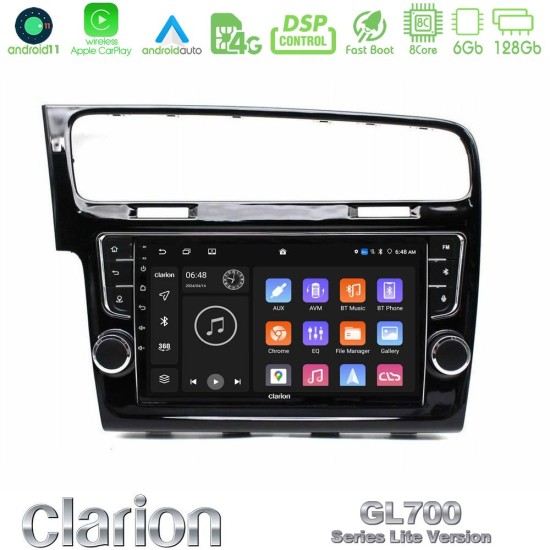 Clarion GL700 Lite Series 8Core Android11 6+128GB VW GOLF 7 Navigation Multimedia Tablet 9" Με Carplay & Android Auto (OEM Look)