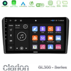 Clarion GL300 Series 4Core Android11 2+32GB Audi A3 8P Navigation Multimedia Tablet 9" Με Carplay & Android Auto Clarion GL300 Series 4Core Android11 2+32GB Audi A3 8P Navigation Multimedia Tablet 9" Με Carplay & Android Auto